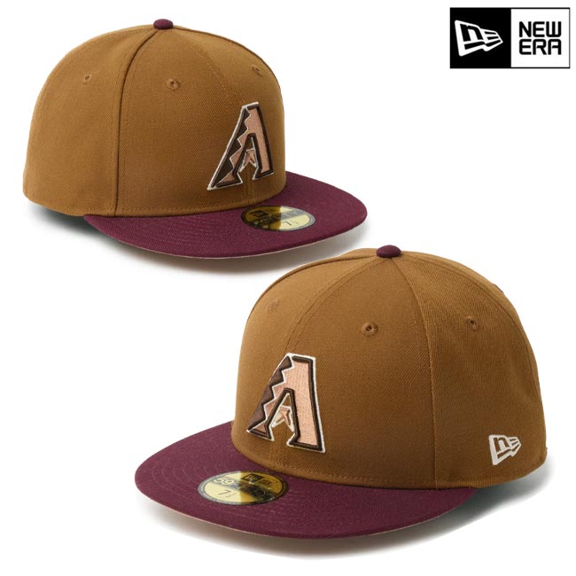 Rakuten - NEW ERA (ニューエラ) キャップ 14745192 59FIFTY Mocha Mousse アリゾナ・ダイヤモンドバックス トーステッドピーナッツ/フロステッドバーガンディー メジャーリーグ・ベースボール 帽子 7 1/2 サイズ調整不可 フラットバイザー【B-ONE-Y】