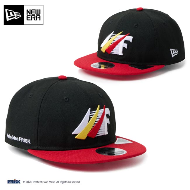 樂天商城 - NEW ERA (ニューエラ) キャップ 14863777 RC 9FIFTY Flat Visor FRISK フリスク ブラック/スカーレット 帽子 フリスクコラボ ユニセックス ワンサイズ(調整可）【B-ONE-Y】