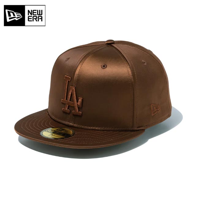 乐天商城 - NEW ERA (ニューエラ)　キャップ 14908300 59FIFTY Valentine's Day サテン ロサンゼルス・ドジャース ブラウン NEW ERA 調整不可 7 1/2 59.6cm メジャーリーグ・ベースボール バレンタイン【B-ONE-Y】