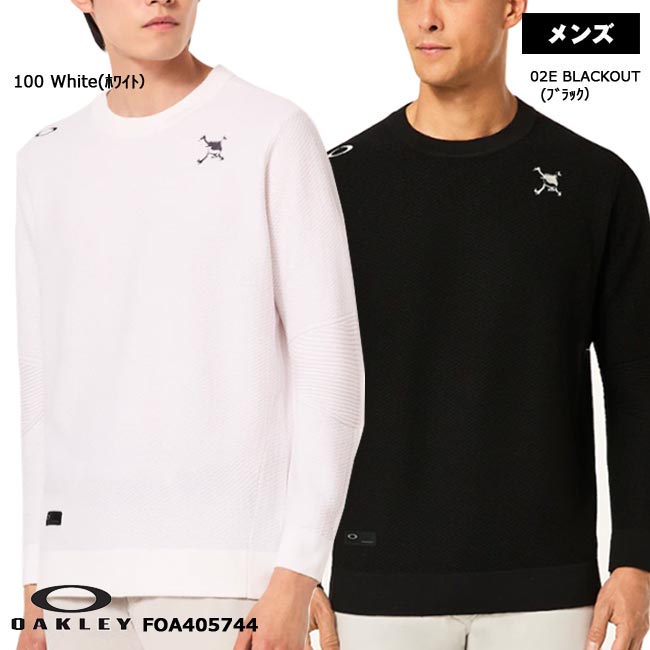 楽天ゴルフショップB-ONE【バーゲン!30％OFF!!】【2023年秋冬モデル】OAKLEY （オークリー） Skull Surface Sweater Crew 長袖 丸首 セーター （メンズ） 紳士 メンズゴルフウェア FOA405744 【B-ONE】