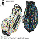 y2023NH~fz Psycho Bunny TCRoj[ PBMG3FC7 X^hLfBobO MULTIPLE LOGO STAND CADDIE BAGyB-ONEz