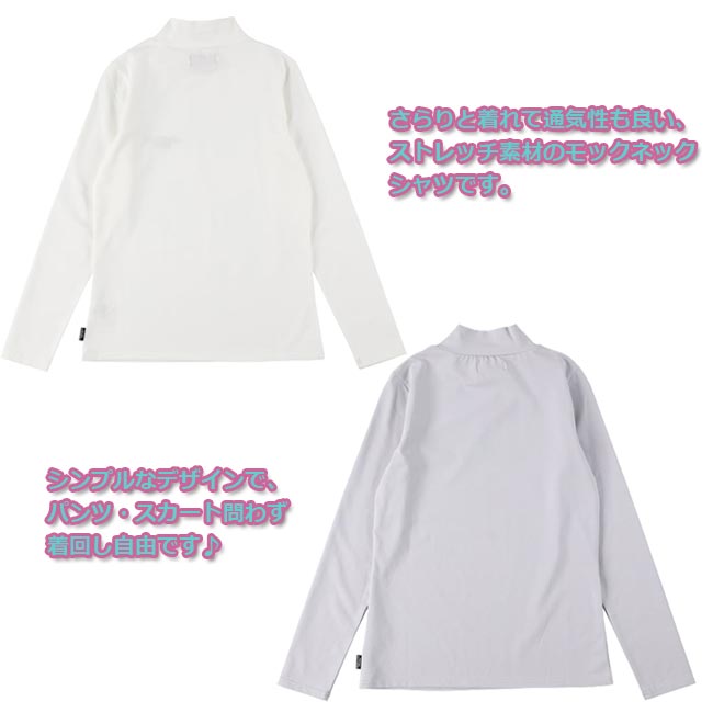 cavalluccio marino カヴァルッチョ マリーノ Women Mock neck Sport Shirt/Vanilla/Soba/Caviar 2401-02PS021 レディース モックネックシャツ ハイネック(レディス) ゴルフウェア 長袖 カバルッチョ マリーノ【B-ONE】