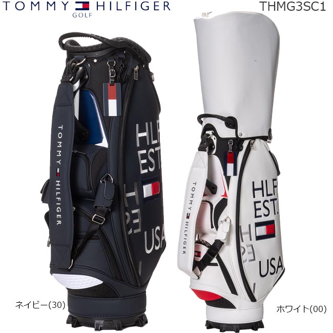 【2023年春夏モデル】 TOMMY HILFIGER GOLF トミーヒルフィガーゴルフ THMG3SC1 カートキャディバッグ シーズナル CADDIE BAG 【B-ONE】