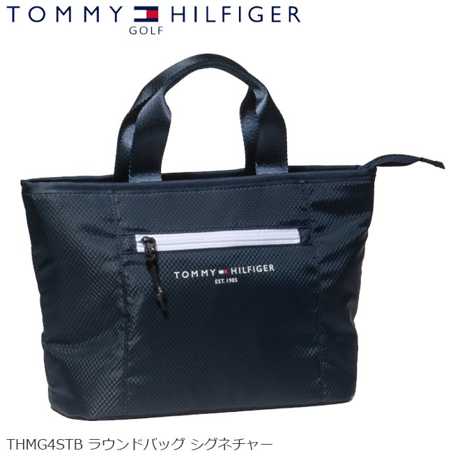 トミー ヒルフィガー 【2024年春夏モデル】 TOMMY HILFIGER GOLF トミーヒルフィガーゴルフ THMG4STB ラウンドバッグ シグネチャー ポーチ ミニトート【B-ONE】