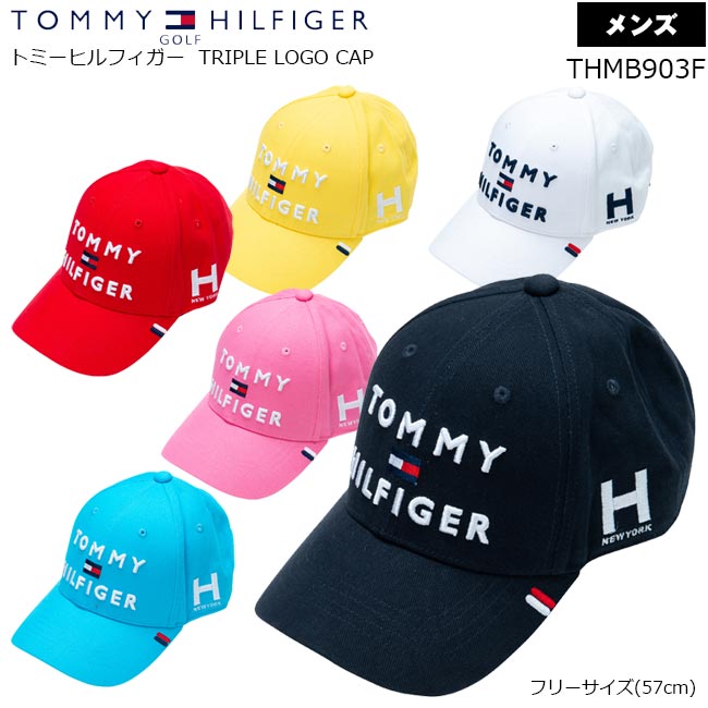 TOMMY HILFIGER GOLF (トミー ヒルフィガー ゴルフ) 3段ロゴキャップ THMB903F TRIPLE LOGO CAP【B-ONE】