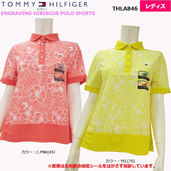 ytăfz TOMMY HILFIGER GOLF g~[qtBK[St ENGRAVING HIBISCUS POLO SHIRTS(fBX@nCrXJX|VcjTHLA846 y!!!z yB-ONEz