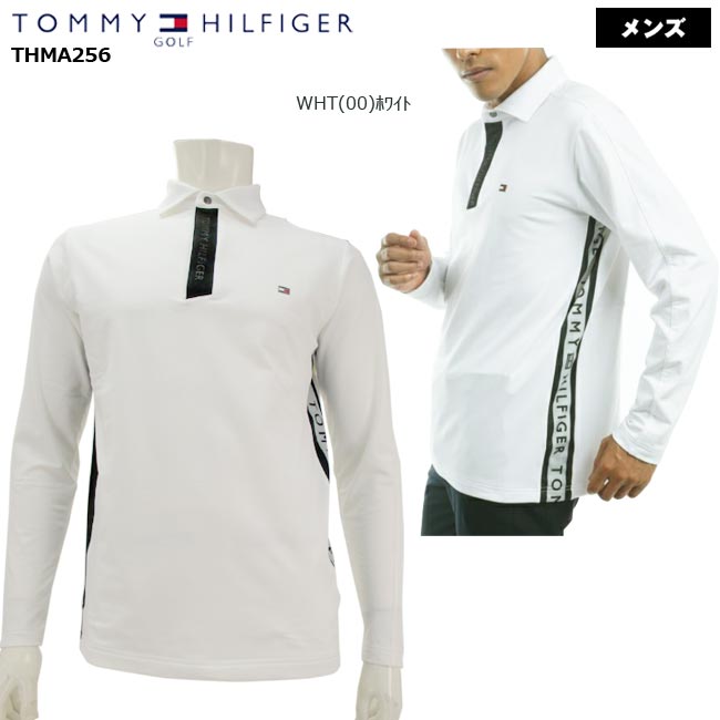 【バーゲン!30%OFF!!】 【秋冬モデル】 TOMMY HILFIGER GOLF トミーヒルフィガーゴルフ　サイドパネルロゴ 長袖シャツ（メンズ) THMA256　メンズ【B-ONE】