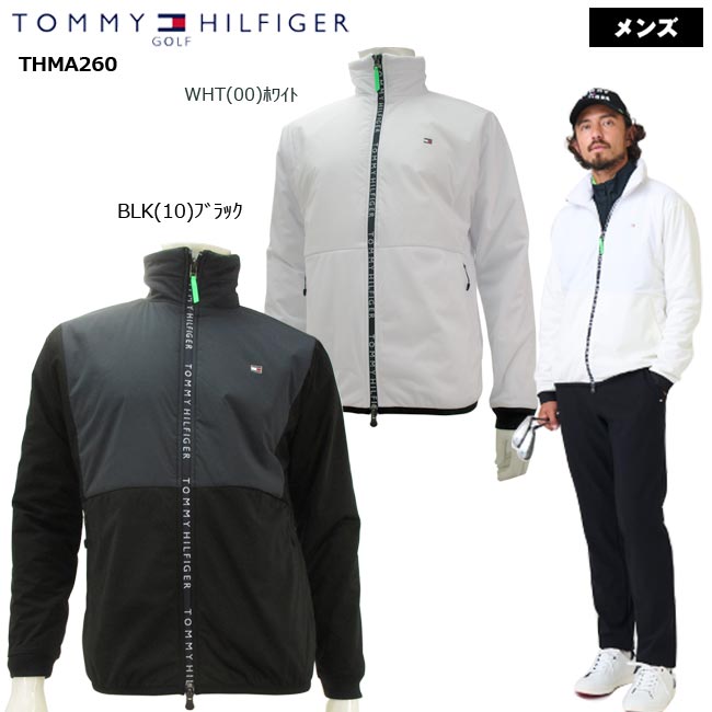 楽天ゴルフショップB-ONE【バーゲン!30％OFF!!】【秋冬モデル】 TOMMY HILFIGER GOLF トミーヒルフィガーゴルフ　 ロゴジップ パデットジャケット（メンズ） THMA260 フルジップ 長袖ジャケット 中綿 メンズ ブルゾン【B-ONE】