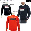 【バーゲン!30%OFF!!】【秋冬モデル】 TOMMY HILFIGER GOLF トミーヒルフィガーゴルフ　ボックスロゴ　クルーネックニット（メンズ) THMA285 メンズ丸首長袖 セーター【B-ONE】