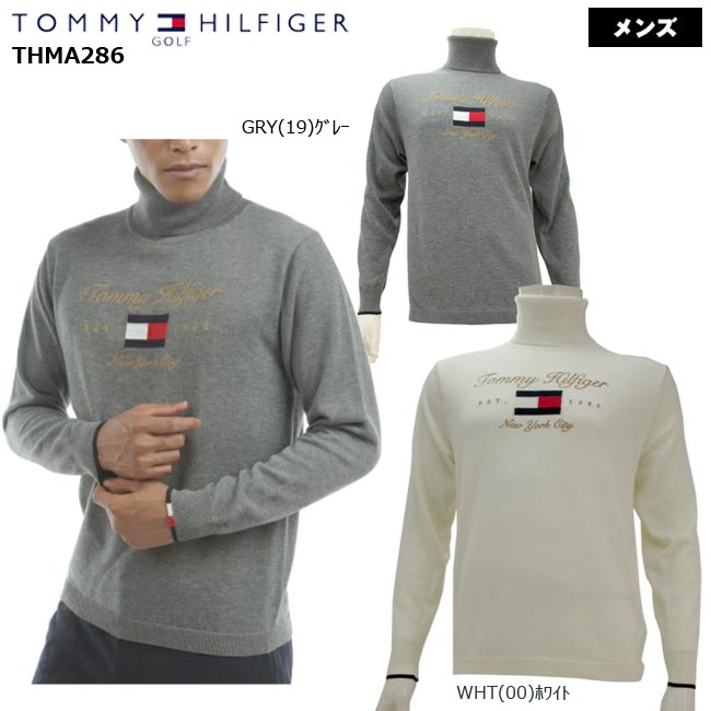 楽天ゴルフショップB-ONE【バーゲン!30％OFF!!】【秋冬モデル】 TOMMY HILFIGER GOLF トミーヒルフィガーゴルフ　シグネチャーロゴ タートルネックニット（メンズ） THMA286 メンズ セーター【B-ONE】