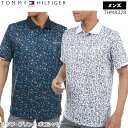 【バーゲン!30%OFF!!】【2023年春夏モデル】 TOMMY HILFIGER GOLF トミーヒルフィガーゴルフ フラワープリントポロシャツ 半袖シャツ（メンズ) THMA328【B-ONE】