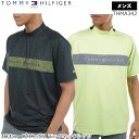 【バーゲン!30%OFF!!】 【2023年春夏モデル】 TOMMY HILFIGER GOLF トミーヒルフィガーゴルフ THキューブエンボス モックネックシャツ 半袖シャツ（メンズ) THMA342【B-ONE】