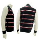 【秋冬モデル】 TOMMY HILFIGER GOLF トミーヒルフィガーゴルフ BORDER　ZIP　UP　KNIT (MENS) ボーダー　フルジップ　ニット　ゴルフウェア　メンズ　 THMA970 【大特価!お買い得!!】 【B-ONE】 3