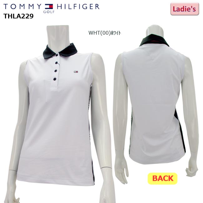 楽天ゴルフショップB-ONE【バーゲン!30％OFF!!】 【2022年春夏モデル】 TOMMY HILFIGER GOLF トミーヒルフィガーゴルフ サイドロゴ切替ノースリーブシャツ （レディス）THLA229 【大特価!お買い得!!】 【B-ONE】