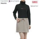 【バーゲン!30%OFF!!】【2023年秋冬モデル】 TOMMY HILFIGER GOLF トミーヒルフィガーゴルフ ハイネックコンビ ワンピース(レディス）THLA352 婦人 ゴルフウェア 長袖【B-ONE】