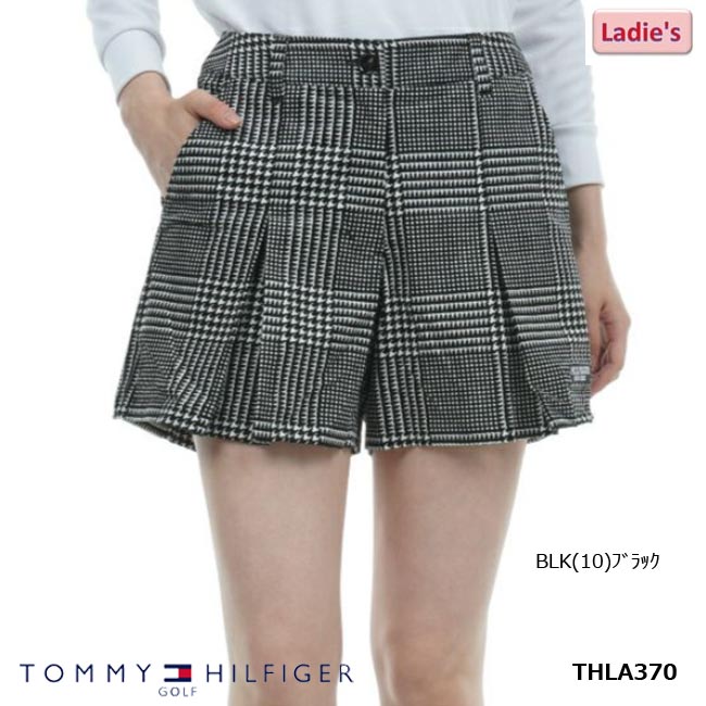 【バーゲン!30%OFF!!】【2023年秋冬モデル】 TOMMY HILFIGER GOLF トミーヒルフィガー レディス ハウンドトゥース プリーツキュロット THLA370 婦人服 ゴルフウェア【B-ONE】