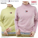 【バーゲン!30%OFF!!】【2023年秋冬モデル】 TOMMY HILFIGER GOLF トミーヒルフィガーゴルフ スフレタッチ タートルセーター (レディス）THLA376 婦人 ゴルフウェア 長袖【B-ONE】