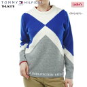 【バーゲン!30%OFF!!】【2023年秋冬モデル】 TOMMY HILFIGER GOLF トミーヒルフィガーゴルフスフレタッチ パネルクルーセーター (レディス）THLA378 婦人 ゴルフウェア 長袖 丸首【B-ONE】