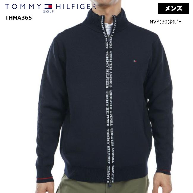 楽天ゴルフショップB-ONE【バーゲン!30％OFF!!】【2023年秋冬モデル】 TOMMY HILFIGER GOLF トミーヒルフィガーゴルフ ロゴジャガード フルジップセーター（メンズ） 長袖 紳士 THMA365 紳士 長袖 【B-ONE】