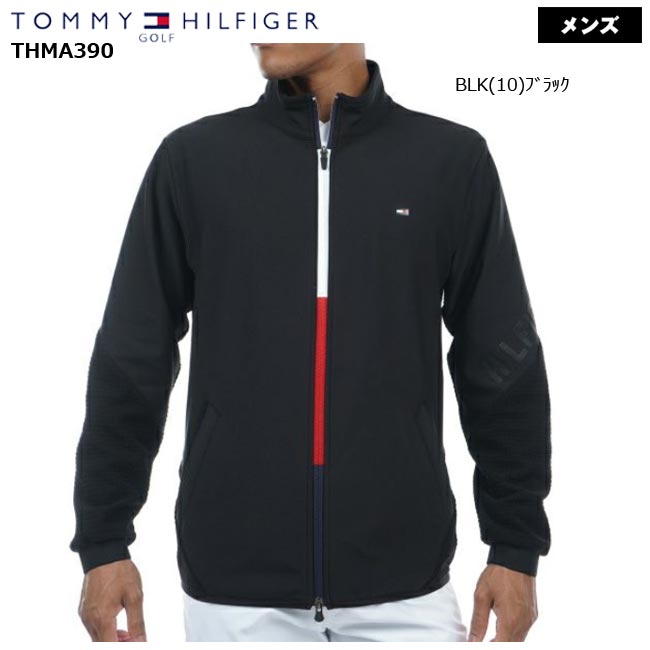 楽天ゴルフショップB-ONE【バーゲン!30％OFF!!】【2023年秋冬モデル】 TOMMY HILFIGER GOLF トミーヒルフィガーゴルフ シグネチャープリントファスナー トラックジャケット（メンズ ゴルフウェア） THMA390 ブルゾン【B-ONE】