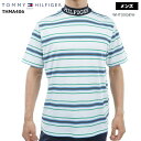 【バーゲン!30%OFF!!】【2024年春夏モデル】 TOMMY HILFIGER GOLF トミーヒルフィガーゴルフ マルチボーダー 半袖モックネック(メンズ) THMA406 ハイネック Tシャツ 吸汗速乾 紳士 男性用 ゴルフウェア 【B-ONE-Y】