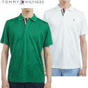 【バーゲン!30%OFF!!】 【2025年春夏モデル】 TOMMY HILFIGER GOLF トミーヒルフィガーゴルフ リーフジャガード 半袖ポロシャツ(メンズ) THMA522 吸汗速乾 UVカット 抗菌防臭 紳士 男性用 ゴルフウェア 日本製【B-ONE-Y】