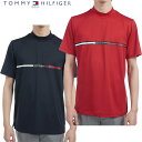 【バーゲン!30%OFF!!】【2025年春夏モデル】 TOMMY HILFIGER GOLF トミーヒルフィガーゴルフ トリコグラフィック 半袖モックネックシャツ(メンズ) THMA527 吸水速乾 UVカット 紳士 男性用 ゴルフウェア シンプル スポーティ スタイリッシュ【B-ONE-Y】