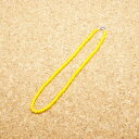 ビーズネックレス極小玉 イエロー(黄色) 400mmネックレス/ビーズ/アクセサリー/ホワイトハート/メンズ/レディース