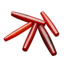 ボーンビーズ 長(赤茶) 5個売り【インディアン/ネイティブアメリカン/骨/角/手芸用品/材料/ハンドメイド/ブレスレット/ネックレス/ストラップ/自作アクセサ...
