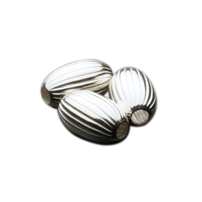 シルバービーズ オーバルギザタイプ 特大 3個売り【Silver925/Silver 925/シルバー925/シルバー 925/ストライプビーズ/メタルビーズ/...