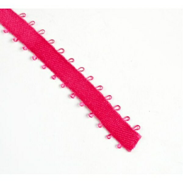 ラッピング リボン（細） ピコット パープルピンク 2m (100円ショップ 100円均一 100均一 100均)