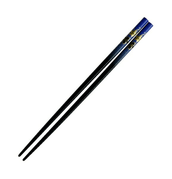 箸 塗箸 22．5cm 和柄 華友禅 紺 (100円ショップ 100円均一 100均一 100均)