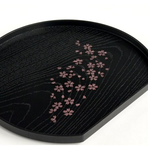 お盆 半月盆 さくら (100円ショップ 100円均一 100均一 100均)