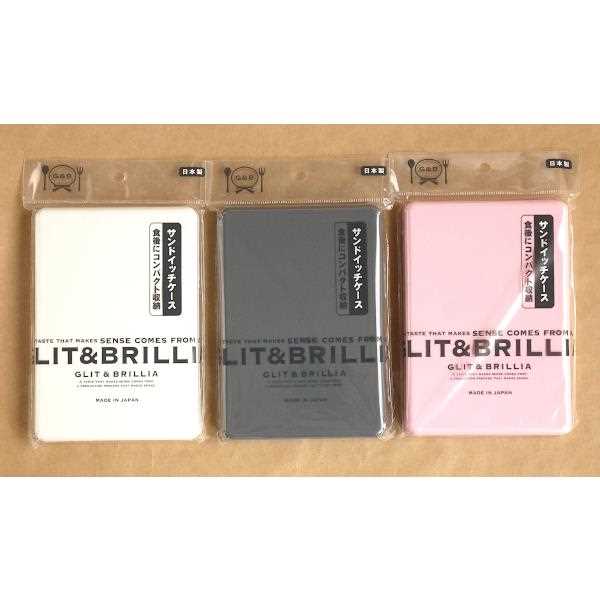 サンドイッチケース G&Bランチ 16.7×11.7×高さ1.8cm ［色指定不可］ (100円ショップ 100円均一 100均一 100均)