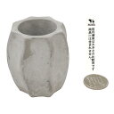 セメント鉢 ミニ縦ライン 5.3×高さ5.7cm (100円ショップ 100円均一 100均一 100均)