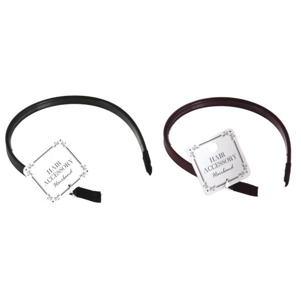 カチューシャ フェイクレザー ［色指定不可］ (100円ショップ 100円均一 100均一 100均)