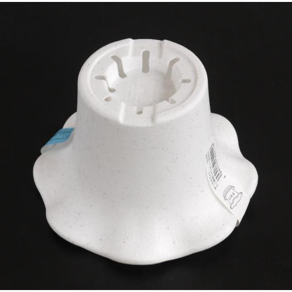 ミニ観葉ビオラポット 受皿付 クールホワイト 容量500ml (100円ショップ 100円均一 100均一 100均)