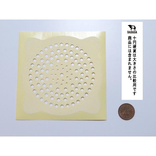 髪とるシール 丸型 お風呂用 中(直径12cm) 15枚入 (100円ショップ 100円均一 100均一 100均)