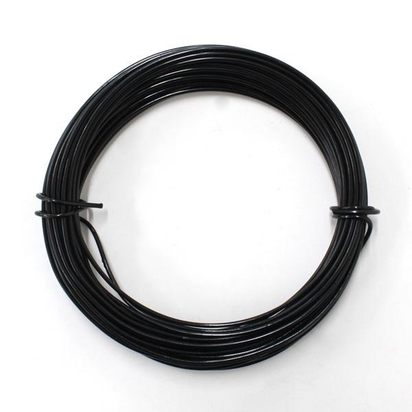 ビニール被膜針金 ブラック 直径1.6mm×10m (100円ショップ 100円均一 100均一 100均)