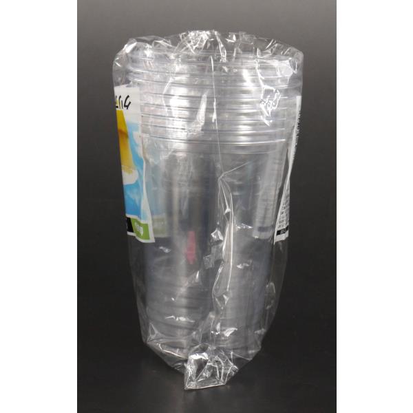 クリアカップ 容量500ml 8個入 (100円ショップ 100円均一 100均一 100均)