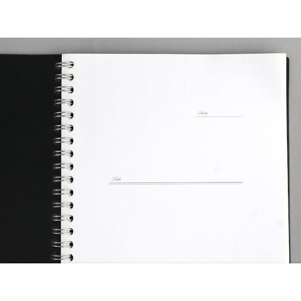 HS Wリングノート A5サイズ A罫 黒 50枚 (100円ショップ 100円均一 100均一 100均)