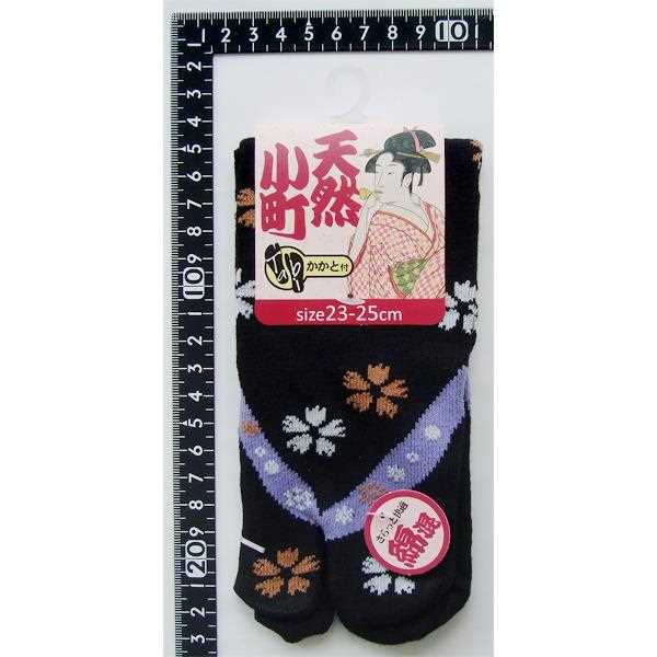 靴下 綿混和柄足袋ソックス 23~25cm ［色柄指定不可］ (100円ショップ 100円均一 100均一 100均)