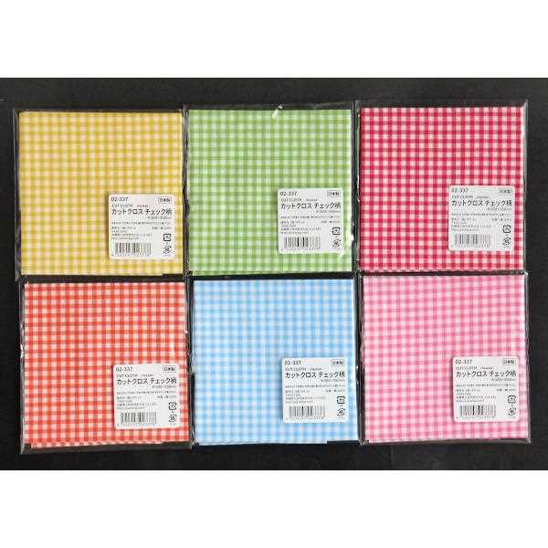 カットクロス チェック柄 30×35cm ［色指定不可］ (100円ショップ 100円均一 100均一 100均)