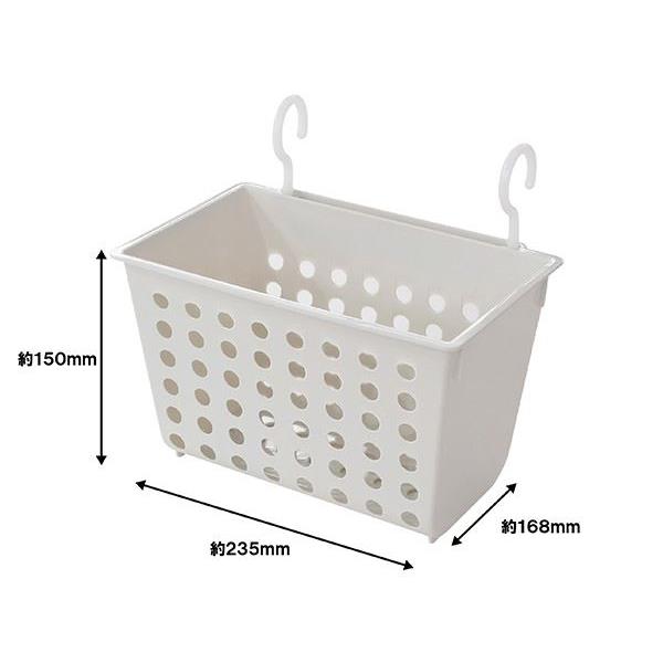 ビッグピンチかご グレー 23.5×16.8×高さ15cm (100円ショップ 100円均一 100均一 100均)