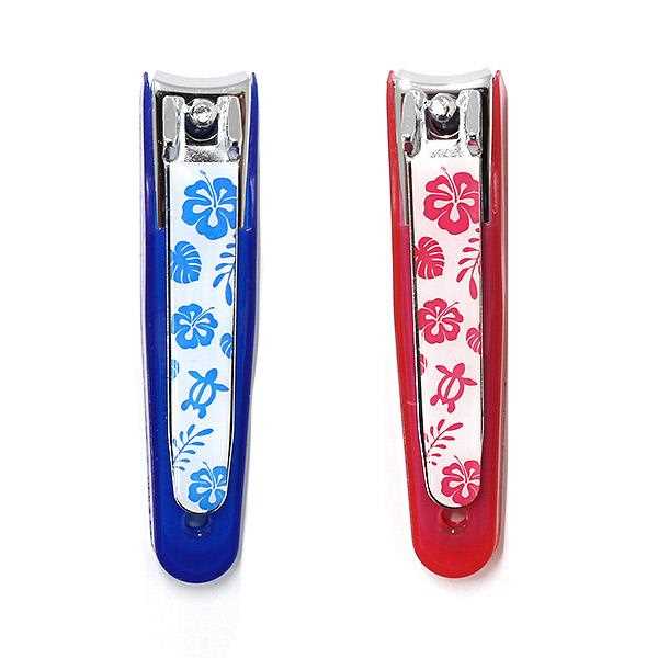 ハイビスカス爪切り 8.7cm ［色指定不可］ (100円ショップ 100円均一 100均一 100均)