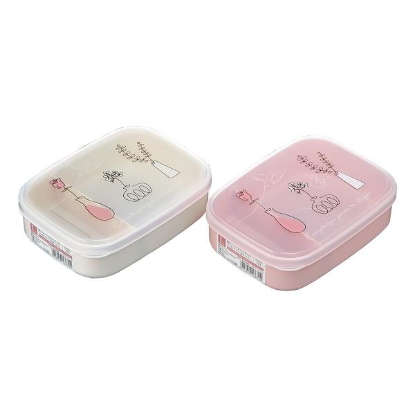 お弁当箱 フラワーベース 仕切り付 Lサイズ(容量650ml) ［色指定不可］ (100円ショップ 100円均一 100均一 100均)