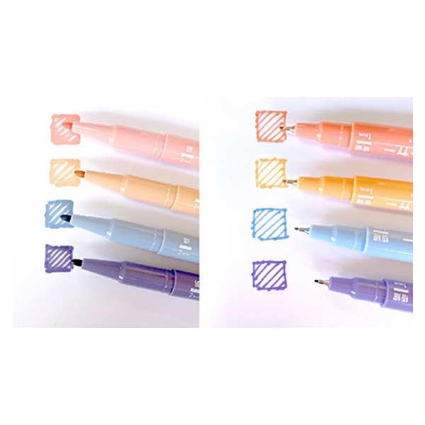 油性ツインカラーマーカー C 4本入 (100円ショップ 100円均一 100均一 100均)