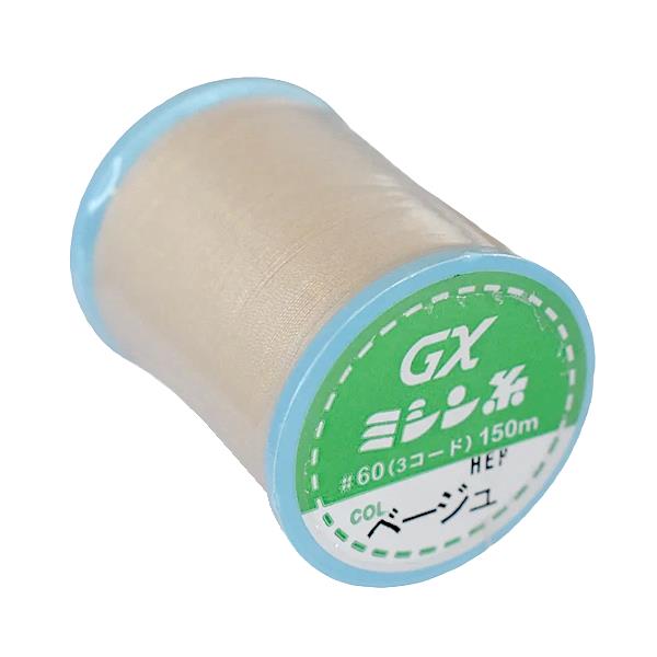 GXミシン糸 ベージュ 60番 150m (100円