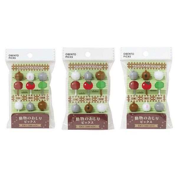 動物のおしりピックス 6本入 ［色柄指定不可］ (100円ショップ 100円均一 100均一 100均)