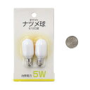 ナツメ球 ホワイト E12口金 2個入 (100円ショップ 100円均一 100均一 100均)